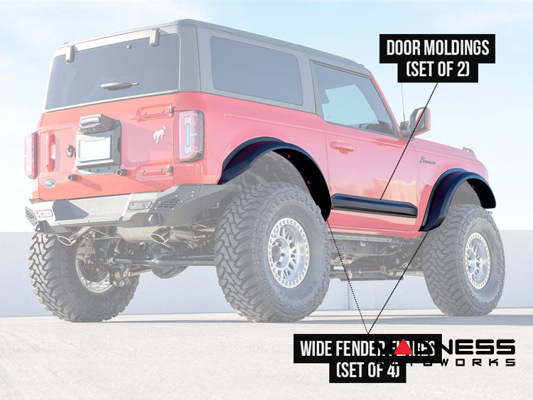 Ford Bronco Complete Body Styling Kit - 2 Door - Wide Body - Air Design